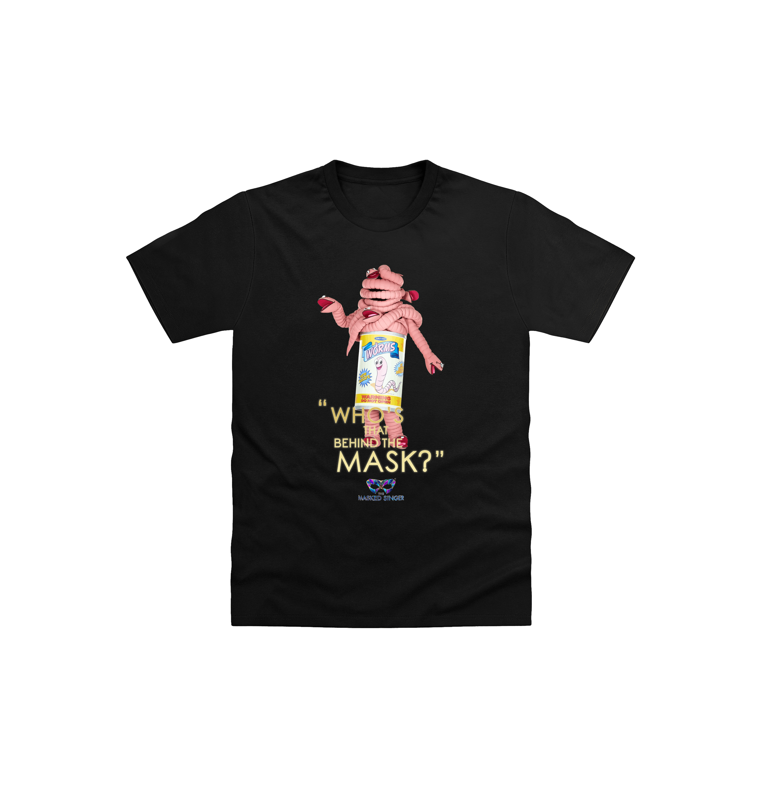 Black Printed Kids T-Shirt Front